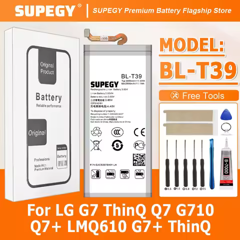 Replacement Battery BL-T39 For LG G7 ThinQ Q7 G710 Q7+ LMQ610 G7+ ThinQ Authentic Phone Batteries 30