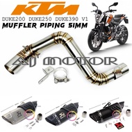 [ 51MM SLIP ON & MUFFLER BOX ] KTM DUKE200 DUKE250 DUKE390 V1 DUKE 200 250 390 PIPING TABUNG EXHAUST