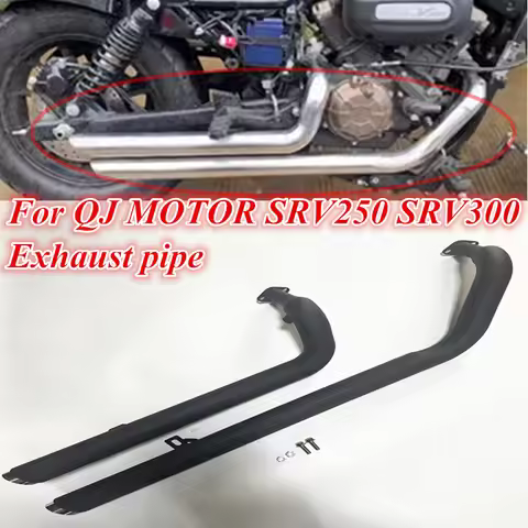 For QJ MOTOR SRV300 Straight pipe exhaust system, QJ SRV250 motorcycle exhaust with Detachable DB ki