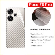 For Xiaomi Poco F6 Pro F6Pro F 6 5G 2024 Phone Back Carbon Fiber Film Protector Soft Scratch Resista
