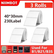 3 Books NIIMBOT B21/B1/B3S/B31 White Label Printing Paper Thermal Clothing Labels Products Food