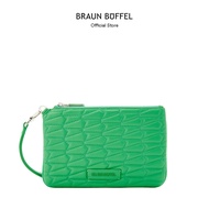 Braun Buffel Pombal Zip Top Wristlet In Farm Green