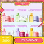 GEELAD TWO GELOW G-2-G 3 In 1 Skincare Set With Serum+Moisturizer+Toner Glowing Acne Repair Retinol 