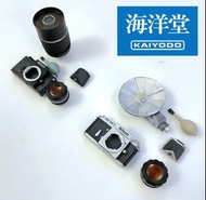 海洋堂 固力果 20世紀 NIKON F 黑機 銀機 齊件 1/6 大F F2 昭和時代 菲林相機 兩隻
