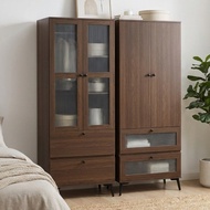 Furniture Direct DUBLIN MARLOWE 2 Door 2 Drawers Wardrobe-Walnut