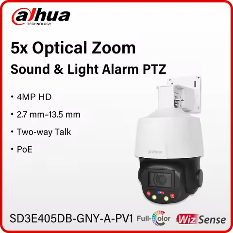 Dahua 4MP Smart Sound & Light Alarm PTZ Camera Outdoor Two-Way Talk IR 50m Optical Zoom SD3E405DB-GN