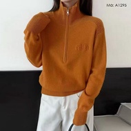 Embroidered turtleneck sweater - A1295