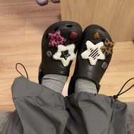 diy Hole Shoe Accessories Leopard Print Star Doll Buckle Millennium Shoes Y2K Hot Girl Flower Decora