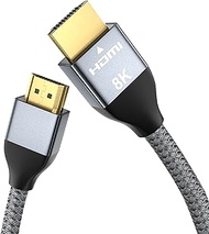 16FT Long Certified HDMI 2.1 Cable, 48Gbps Ultra High Speed HDMI Cable, Support 8K@60Hz 4K@120Hz, eARC, QMS, HDMI to HDMI Cable Compatible with Blu-ray, Xbox Serise X, PS5, Projector, Monitor, Fire TV