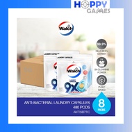 [8-PACK BUNDLE] Walch Laundry Capsules 9x Antiseptic Walch Laundry Pods 60 Pods Walch Detergent