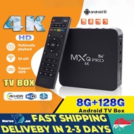 MXQ Pro Android 10.1 Smart TV Box 4KSmart Media Player Set-top Box2.4G&5GWif 8GB+128GB 4K Chip Intel