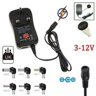 3-12V Universal Adjustable Voltage Adaptor Charger AC/DC Power Supply Adapter X