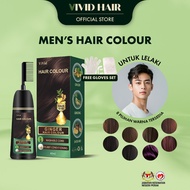 【MEN'S HAIR COLOUR】ViVid Hair 400ml Ginger Hair Dye  Colouring Chestnut Brown, Dark Brown, Dark Coff