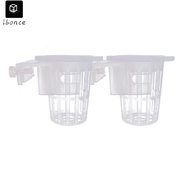 Clearance price 2pcs Aquarium Plant Holder Fish Tank Planter Cups With Holes Design Fish Tank Decor Accessory For Fast