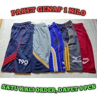 1 KG GENAP PACKAGE CONTAINS 9 PCS DRAWING SHORTS TRAINING LOTTO RELAXED DAILY SPORTS