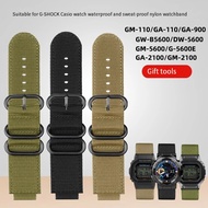 Nylon Watchband For casio g-shock DW-5600 GW-B5600 GM-5600 GM110 GA110 GM2100 GA900 AE1200 Sport Bre