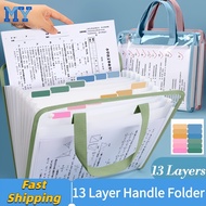 13 Layer Handle Folder A4 File Organizer Expanding File Folder Portable Folder Bag With Handle