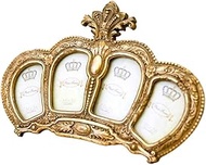 Akizuki Trading Royal Salon 4 Window Photo Frame, Gold, W11.4 x D0.8 x H7.5 inches (29 x 2 x 19 cm),