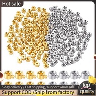 80pcs Crimp Beads for Jewelry Making, Gold Silver Spacer Beads Metal Bead Stopper Crimp Charms for B