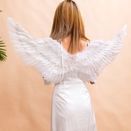 Angel wings. White children s angel feather wings decoration adult stage show performance photography props black devil