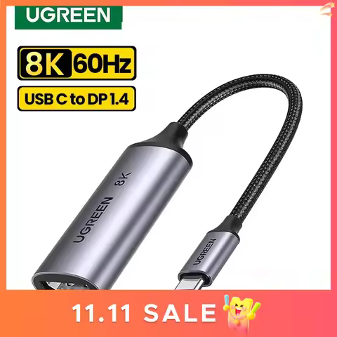 UGREEN USB C to 8K Displayport 1.4 Adapter for iPhone 15 Macbook Pro iPad USB Type C to 8K DP1.4 Ada
