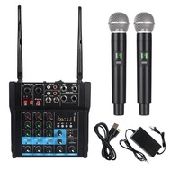 K Song Recording Power Amplifier Wireless Audio Sound Card Microphone One for Two with Live Mixer Bl