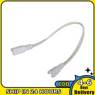 20cm T5 T8 Double End 3 Pin LED Tube Connector Cable Wire Extension Cord for Integrated LED Fluorescent Tube Light Bulb White Color