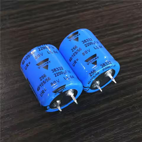 2pcs 2200uF 80V Vishay 256 Series 25x30mm 80V2200uF Sanp-in PSU Aluminum Electrolytic Capacitor