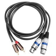Hifi Audio Cable 2 Rca Male to Xlr 3 Pin Female Mixing Console Amplifier Dual Xlr to Dual Rca Shileded Cable 1.5M