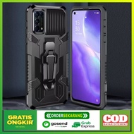 case i-crystal oppo reno 5 / oppo reno 5 5g with belt clip &amp; stand - hitam