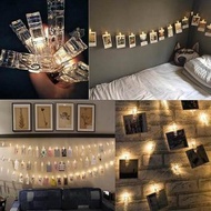 LED暖光照片夾子 20粒LED相片夾裝飾燈串 求婚 浪漫