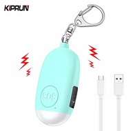 KIPRUN Alarm Keychain, 130dB Rechargeable Emergency Security Anti-Wolf, Waterproof With Led Light fo