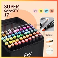 12/24/48/60/120pcs touch five markers double head permanent alcohol Dual Head Oily Alcoholic Sketch 