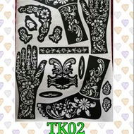 Sticker Ukiran / Henna Tattoo