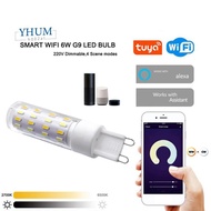 G9 Led Light Bulb 6W Tuya  Dimmable Smart Light Halogen Light Voice Control Smart LED Bulbs 2700-650