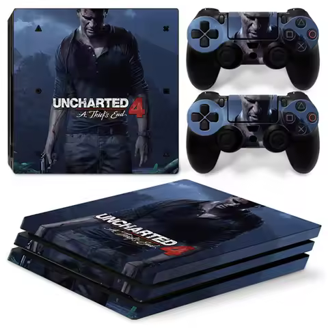 Uncharted 4 game accessories GAME PS4 PRO Skin Sticker Decal Cover for ps4 Pro Console and 2 Control