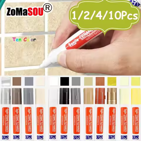 1-10Pcs 10 Colors Waterproof Tile Floor Marker Pen Wall Grout Pen for Kitchen Bathroom Ceramic Seam 