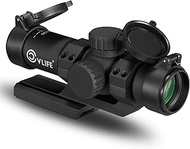 CVLIFE JackalHowl 4x30 Compact Rifle Scope with 30mm Offset Scope Mount, Illuminated Mil-dot Reticle