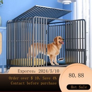 WJ02Dog Cage Large Dog Indoor Golden Retriever with Toilet Labrador Medium Dog Cage Thick Small Dog Pet Cage 1GEJ