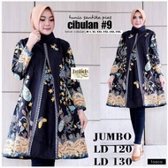 TUNIK BATIK WANITA UKURAN JUMBO LD 120 LD 130 BAJU PESTA MODEL TERBARU 2023 BELAH DEPAN PAKAIAN KERJ