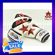 S23 นวมชกมวย Fairtex BGV1 White Nation Print collection นวมต่อยมวย สีขาว มีลาย