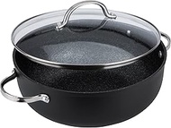 Prestige Scratch Guard Aluminium Chefs Casserole, 28cm/5.7L, Black