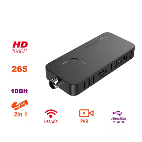 DVB-T2 DVB C H.265 TV Tuner 1080p HD Digital Terrestrial TV Receiver U3mini TV Decoder Italy Poland 