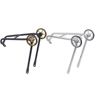 Bicycle Alloy Rear Shelf Q Rack With Easywheels for Brompton 3SIXTY PIKES Folding Bike Lightweight 150g