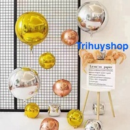 4D Aluminum Coated Round Balloons (25-55cm) High Quality Balloons, Birthday and Event Decorations Bi