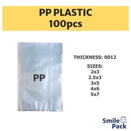 PP Plastic Supot Bag 100pcs - 2x3 2.5x3 3x5 4x6 5x7 - 0012 Thickness