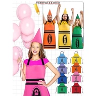 FREEWOODIEGI Crayon Themed Gnome Set, Colorful Fancy Dress Crayon Apron,  Cleaning Funny Art Craft A