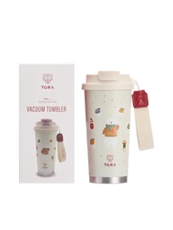 Tora แก้วน้ำสุญญากาศ สแตนเลส เก็บความร้อนเย็น พร้อมหูหิ้ว X-Mas 2025 ขนาด 500 มล. สีงาช้าง