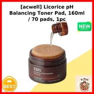 [acwell] Licorice pH Balancing Toner Pad, 160ml / 70 pads, 1pc / Korean Toner Pad / pH Balancing by 