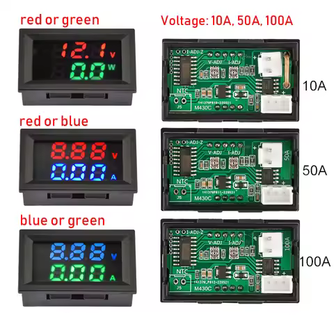M430 DC 4-30V 10A 50A 100A Digital Voltmeter Ammeter Car Motorcycle Voltage Ammeter Voltage Detector
